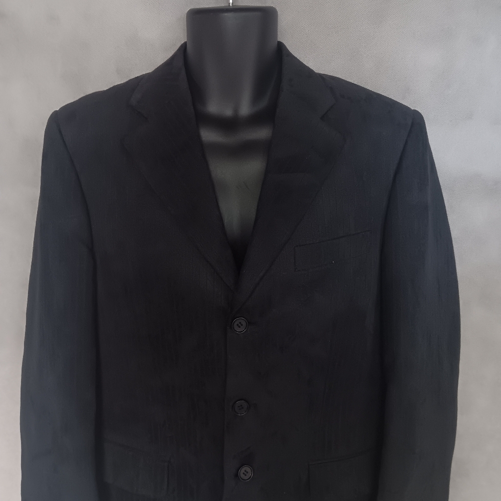 Firado Italian Sport Coat Blazer 38S Black Super 140's Wool Lined New With Tags